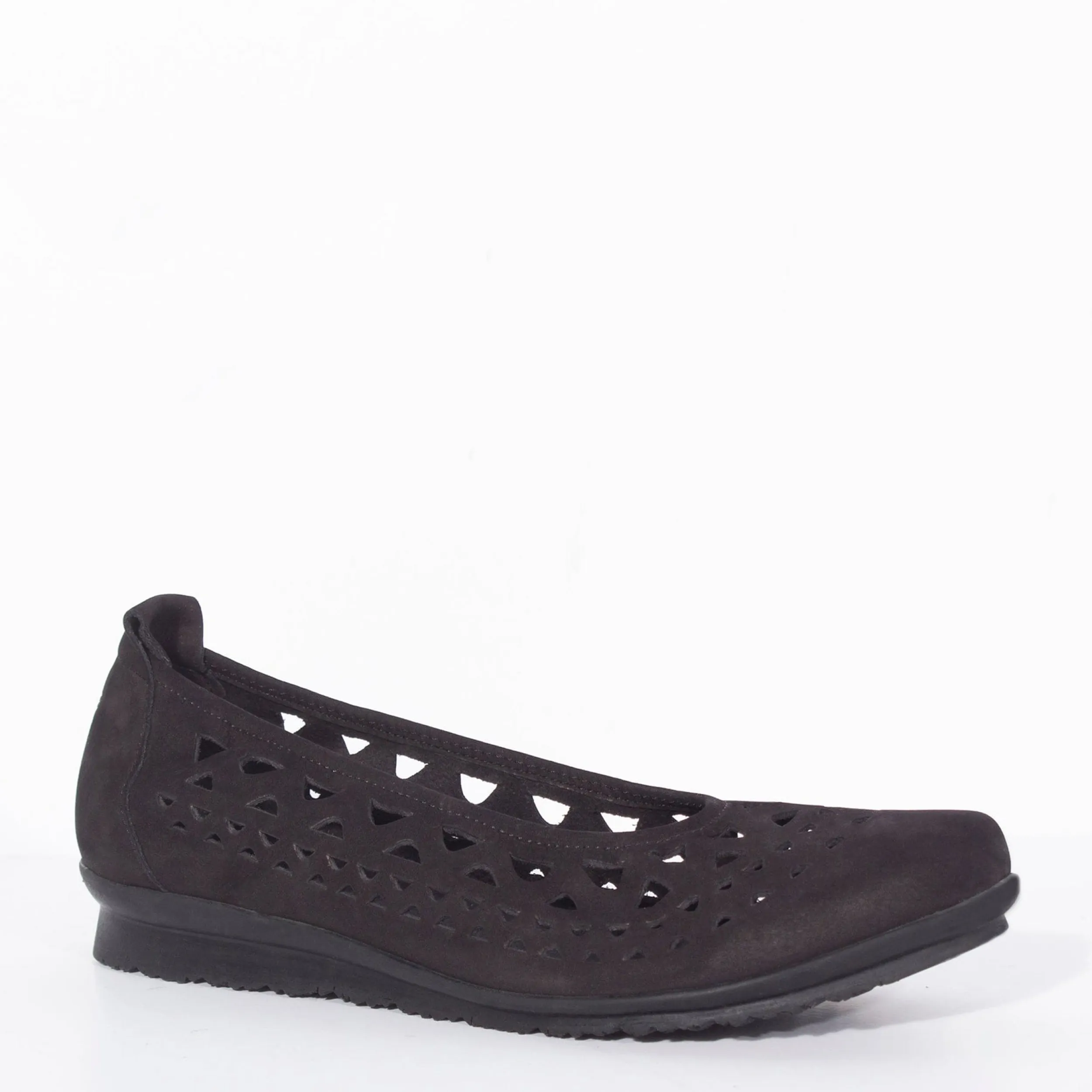 Ballet Flats | ARCHE BARAYA Black Nubuck