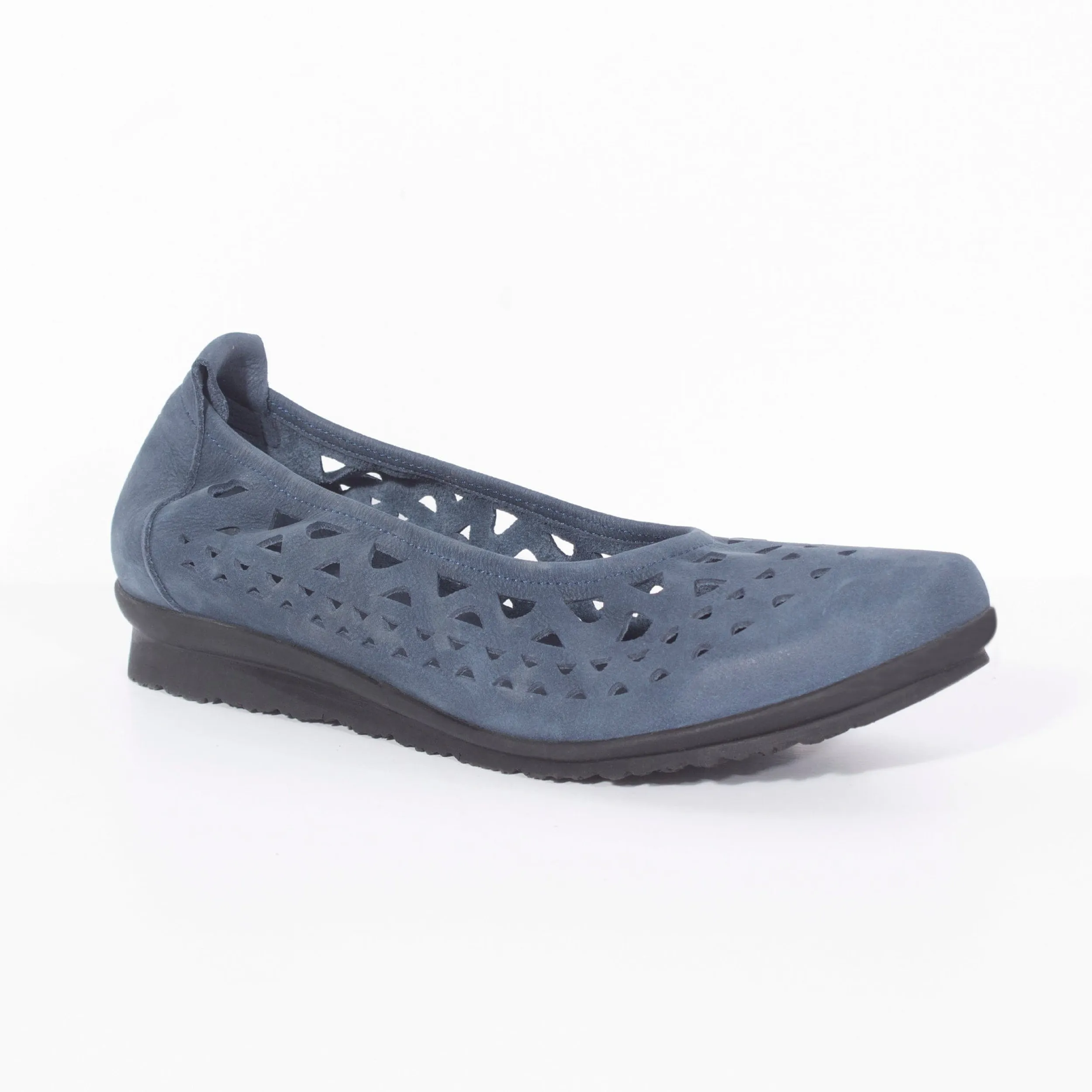 Ballet Flats | ARCHE BARAYA Navy Nubuck