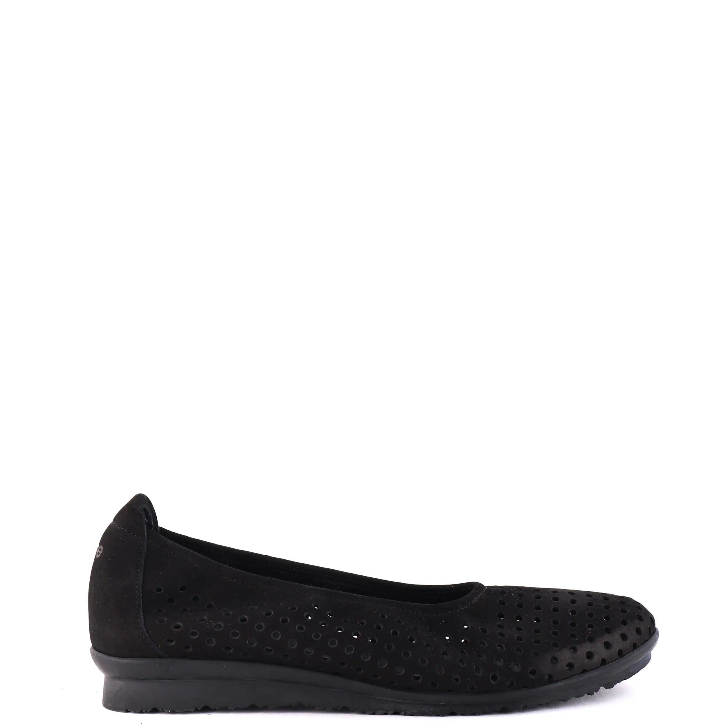 Ballet Flats | ARCHE BARRIA Black Nubuck