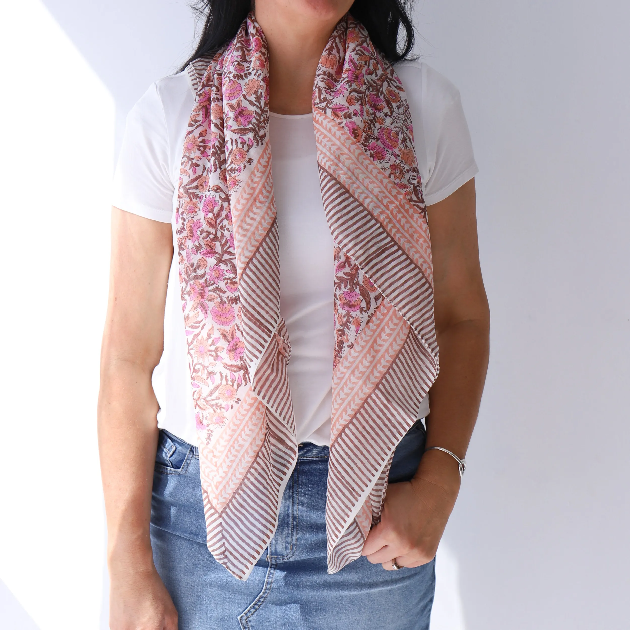 Scarves | LEISURES ACCESSORIES CARL Brown Multi