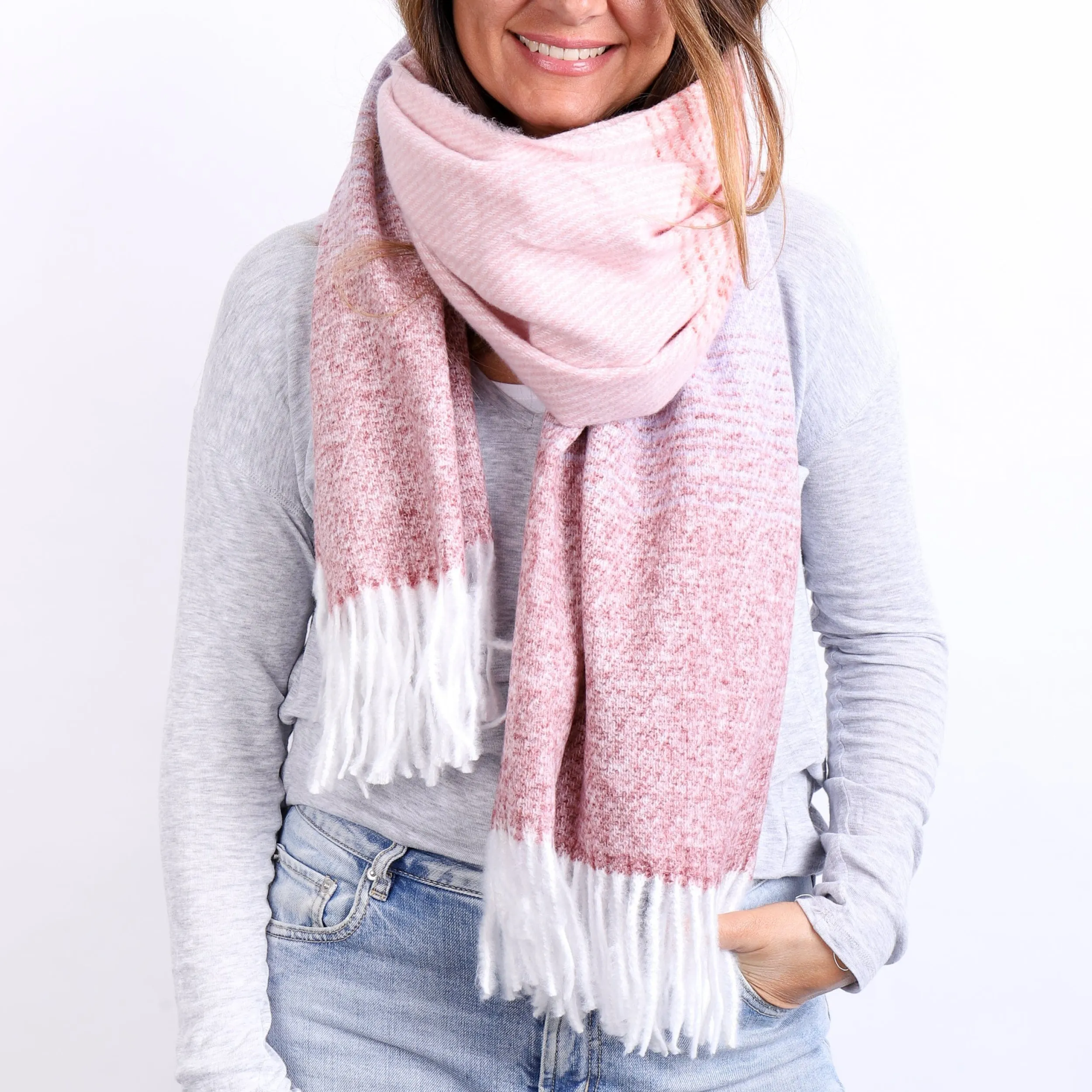 Scarves | LEISURES ACCESSORIES CLAYTON Coral and Pink