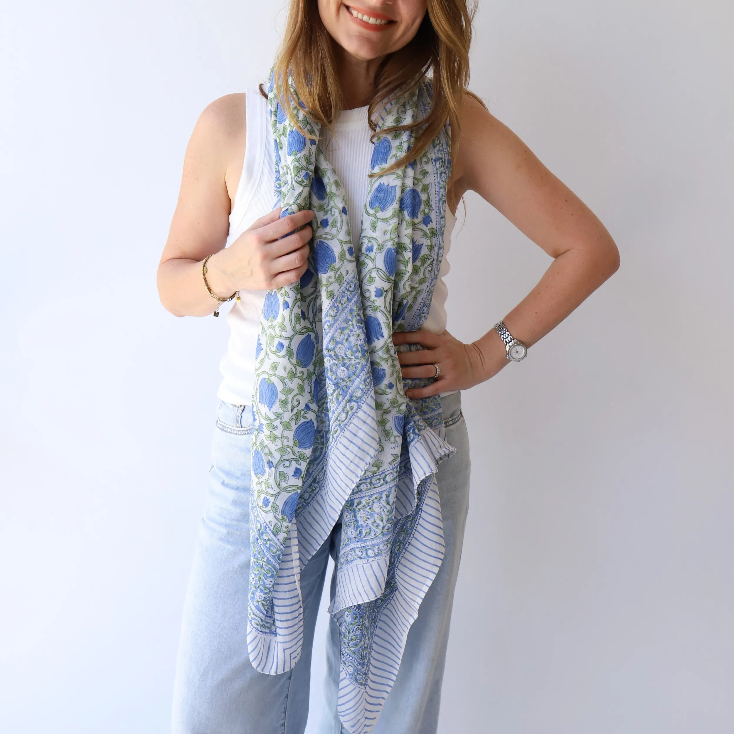 Scarves | LEISURES ACCESSORIES CROSBY Blue And Green