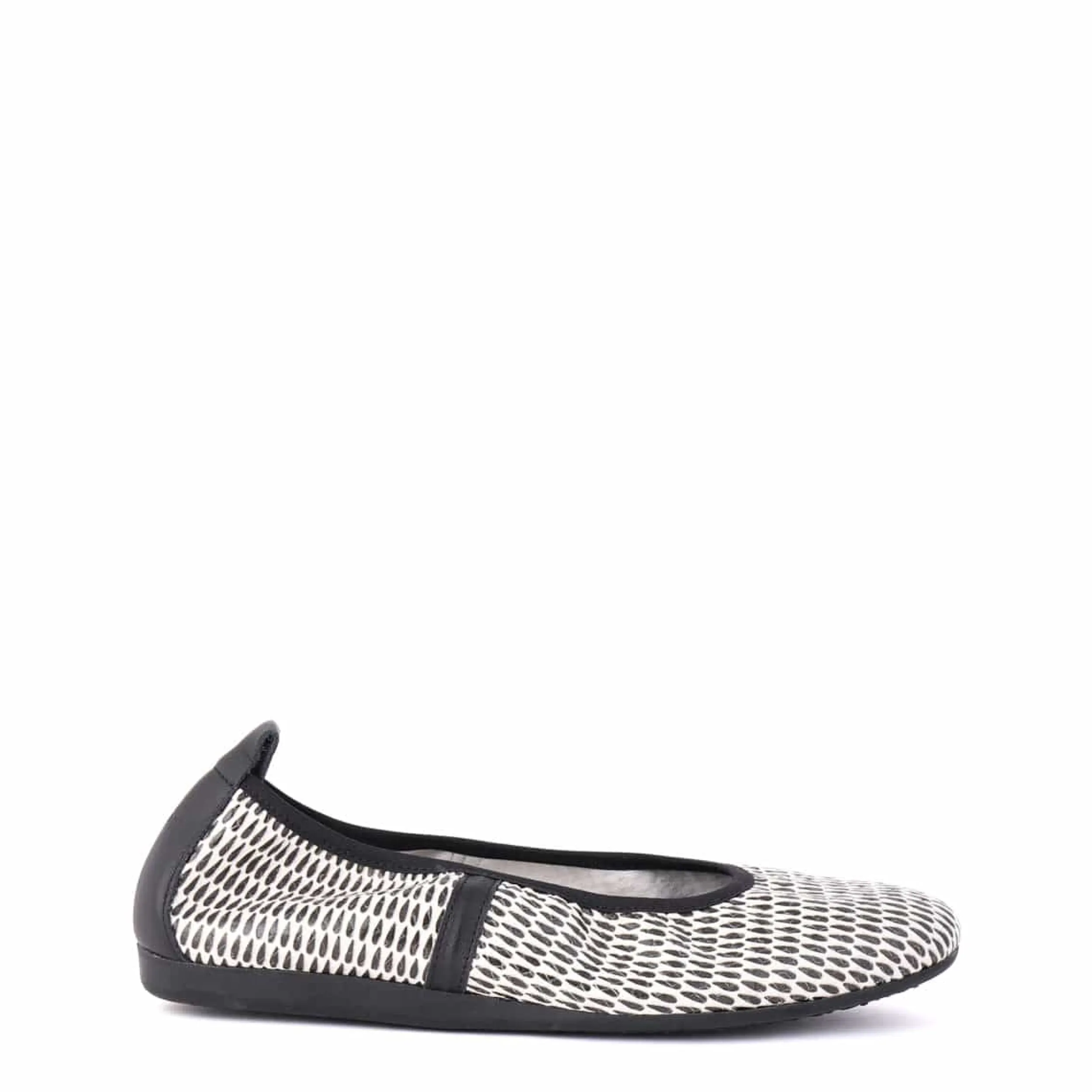 Ballet Flats | ARCHE LAMOUR Black And White