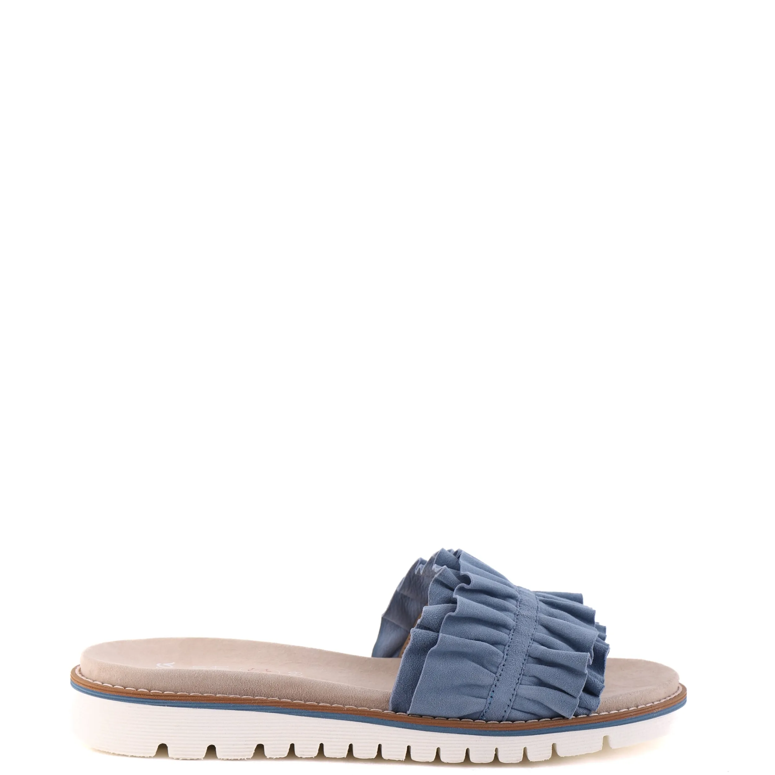 Slides | ARA 28121 Light Blue Suede