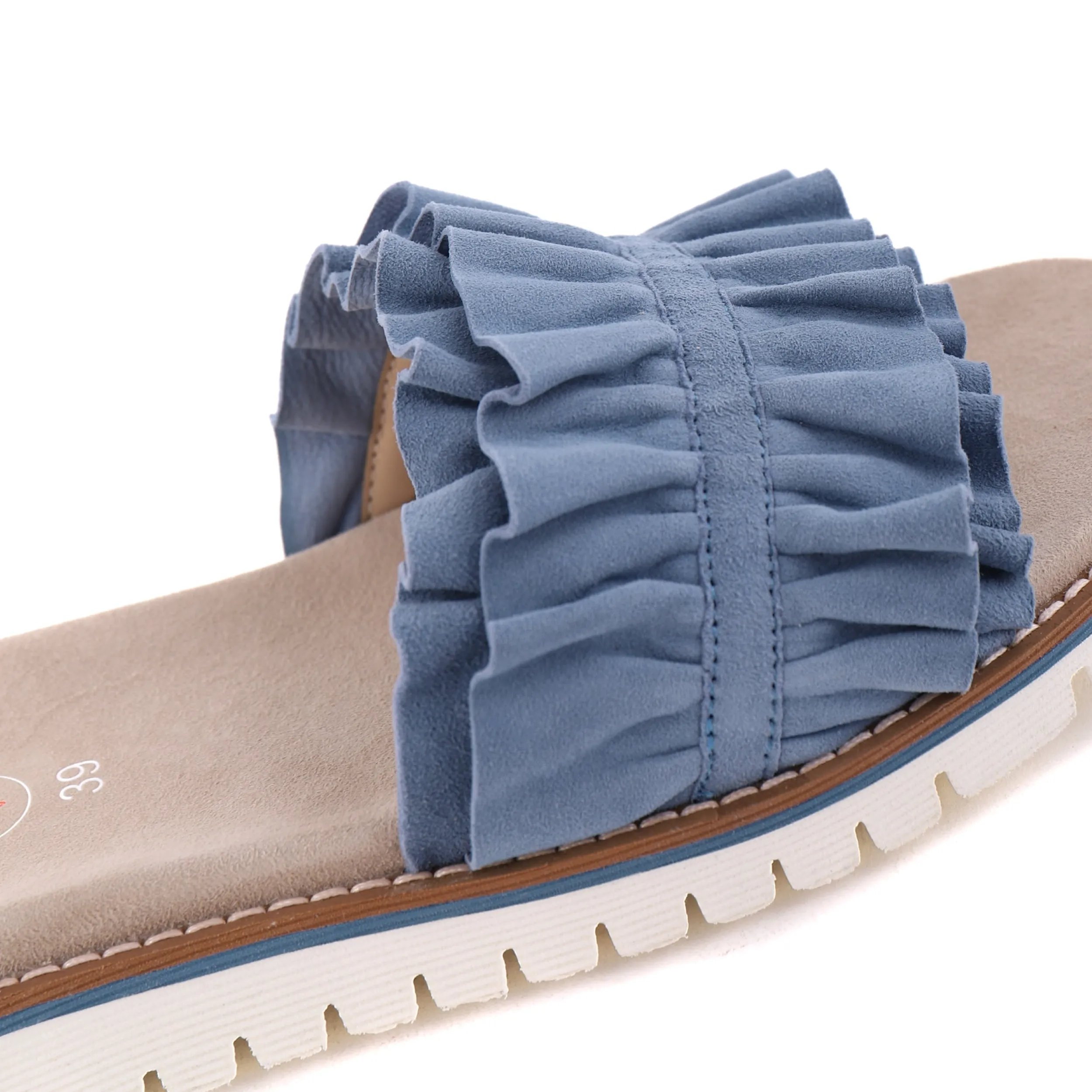 Slides | ARA 28121 Light Blue Suede