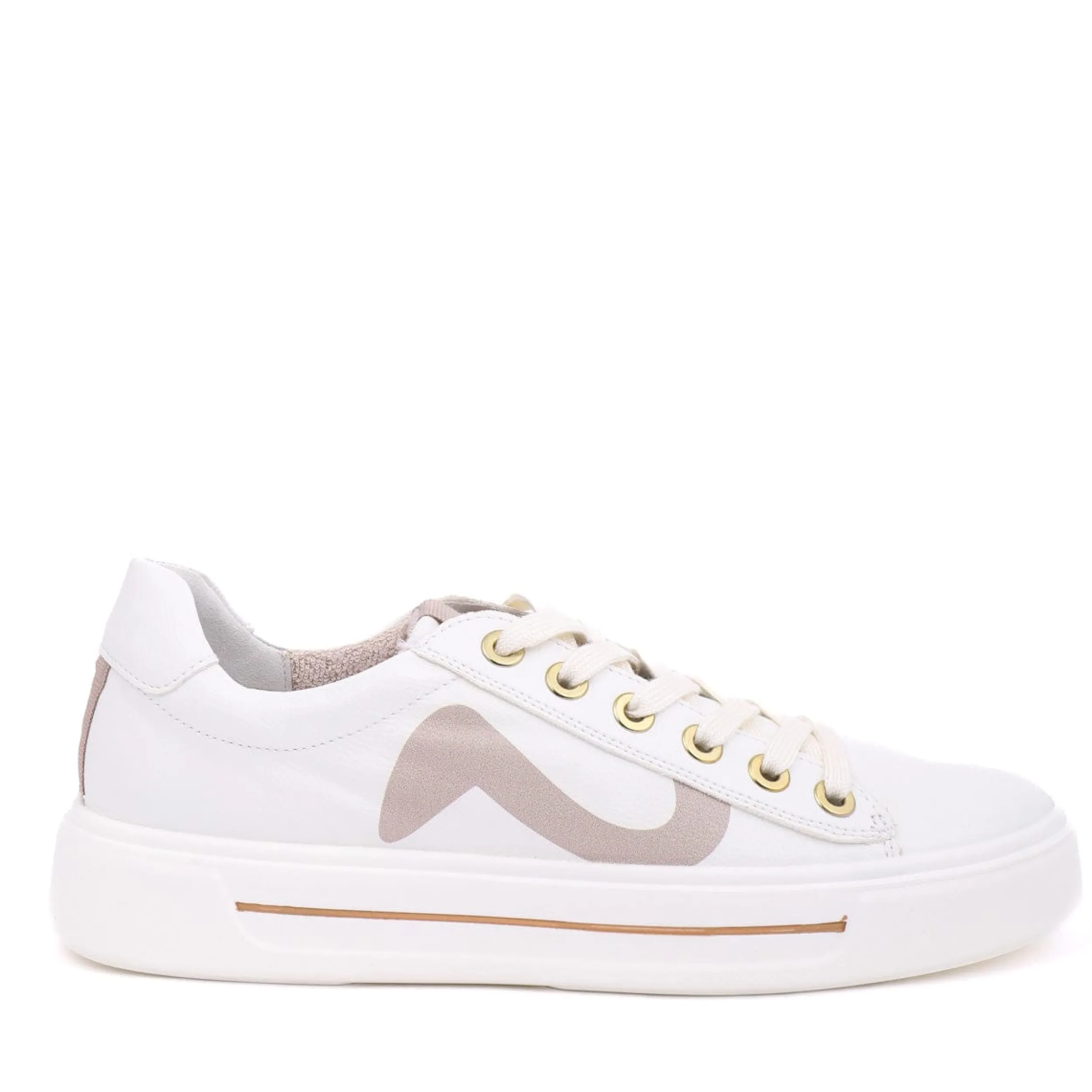 Sneakers | Vegan | ARA 27402 Logo White/Sand