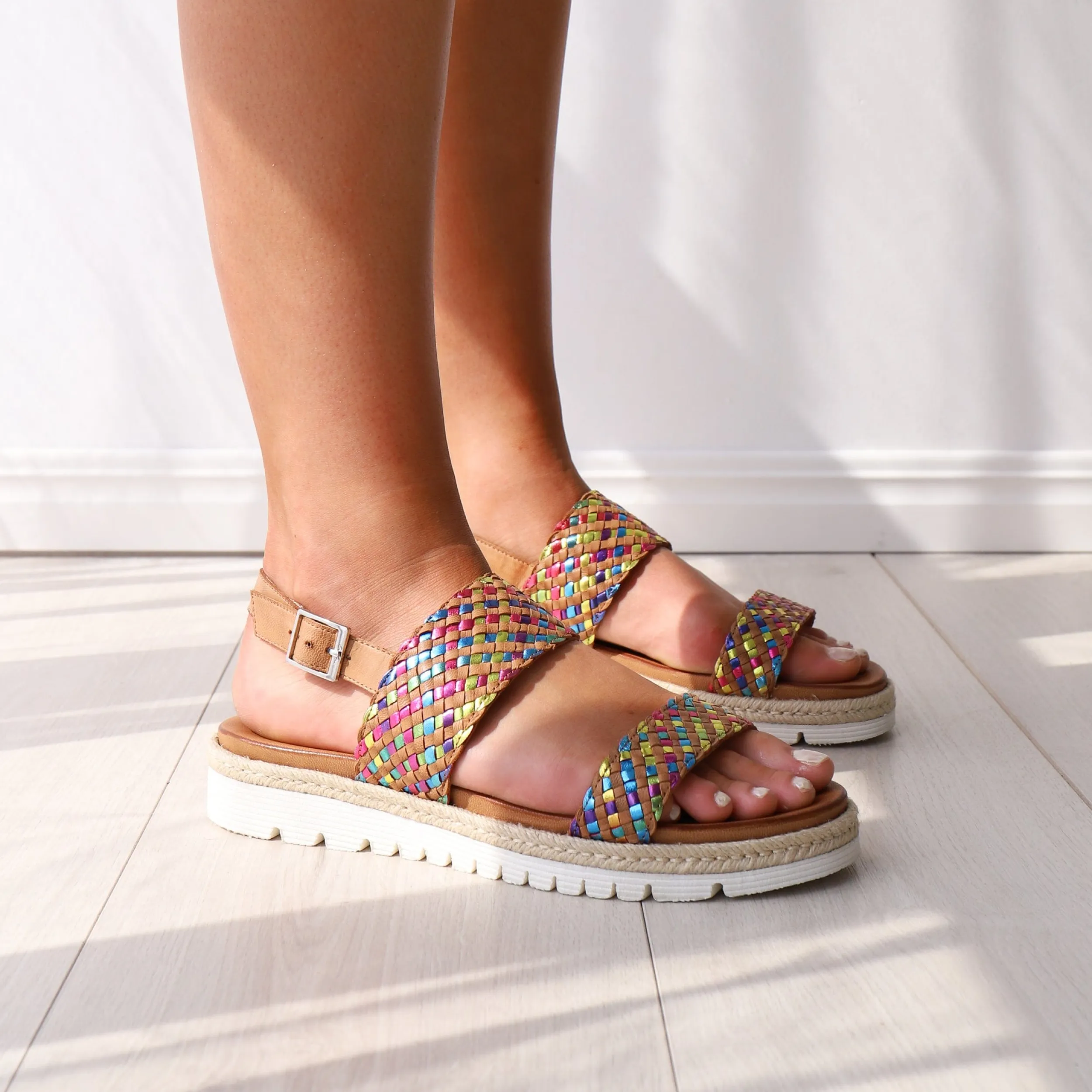 Sandals | ARA 38101 Metallic Weave