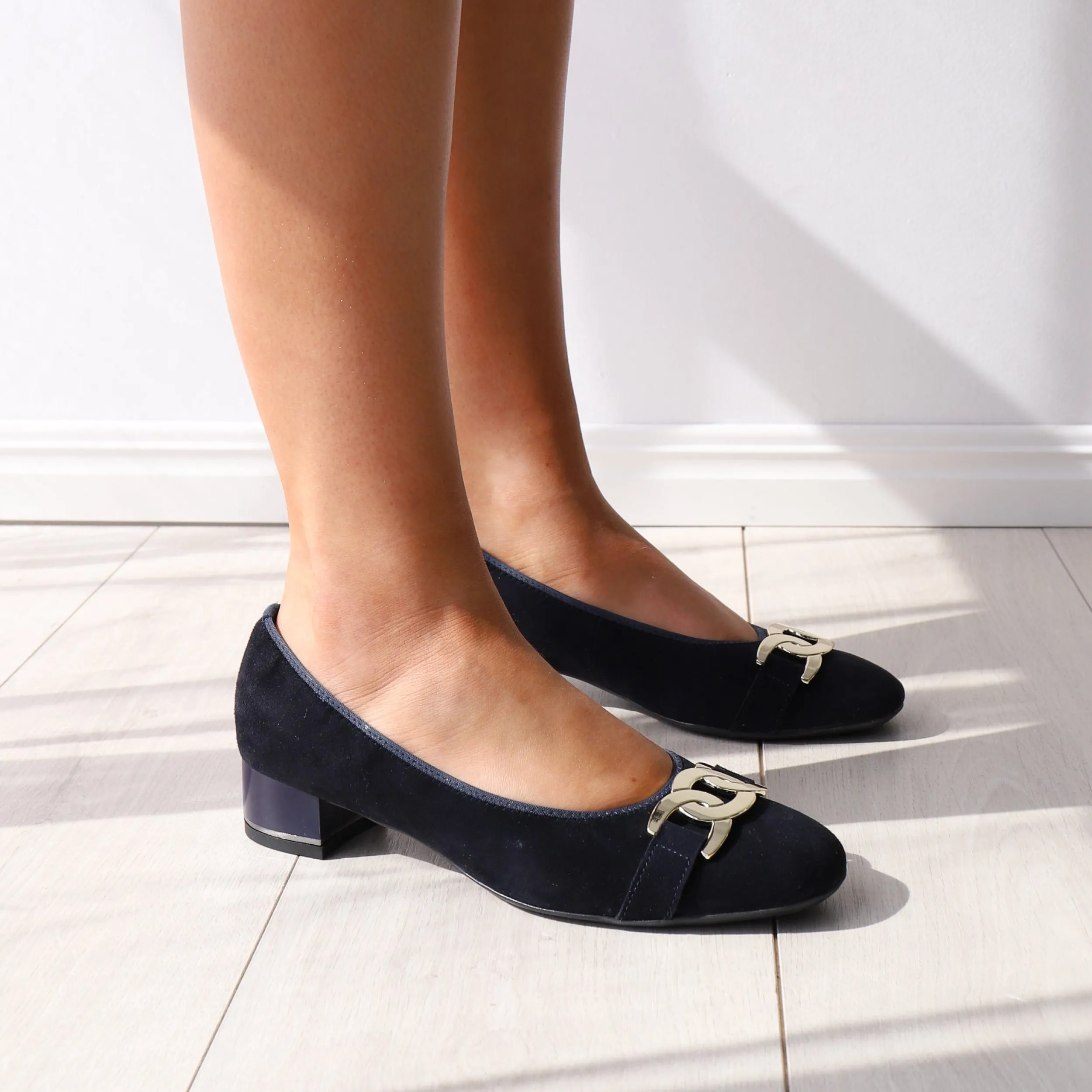 Ballet Flats | Heels | ARA 11806 Navy Suede