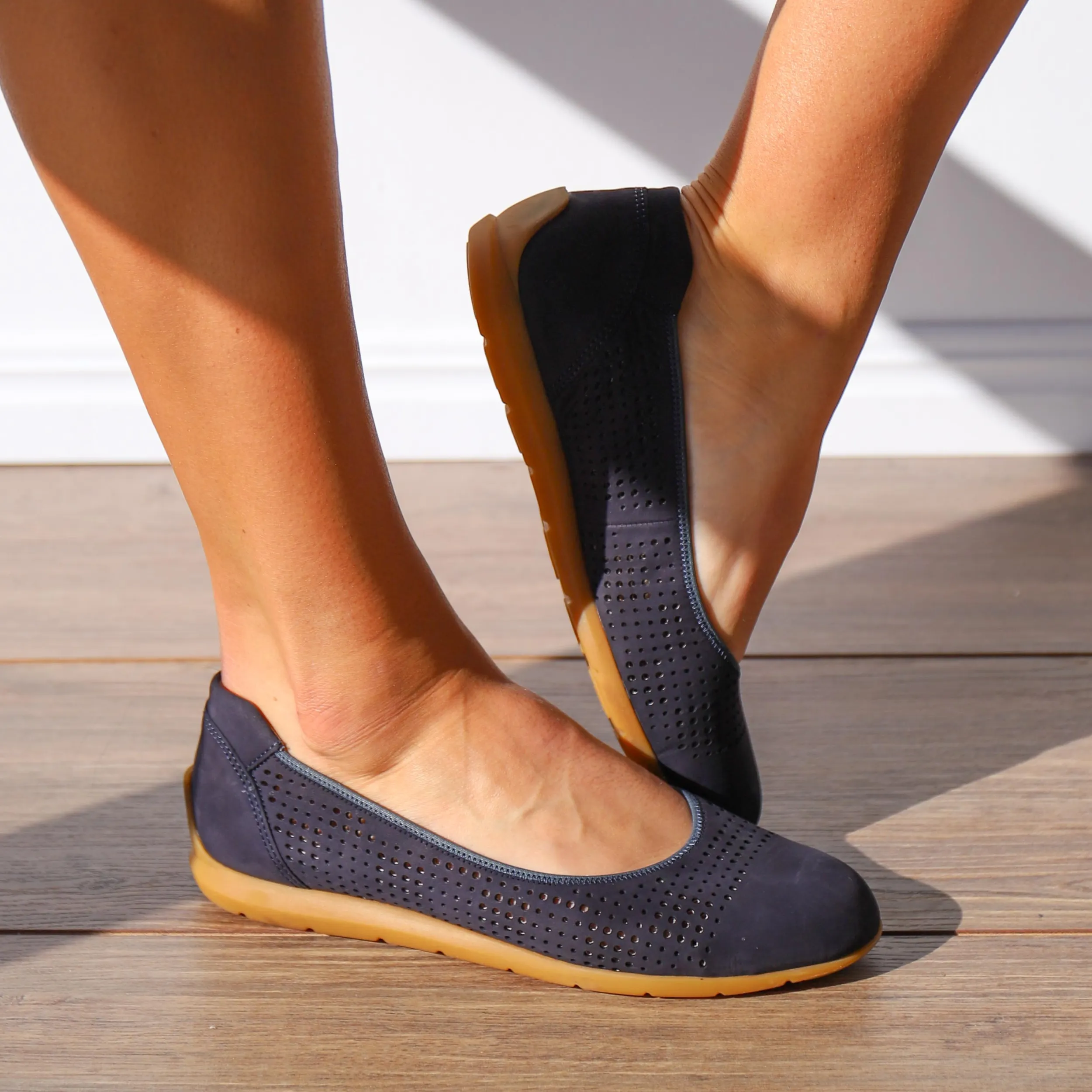 Ballet Flats | ARA 13308 Navy Suede