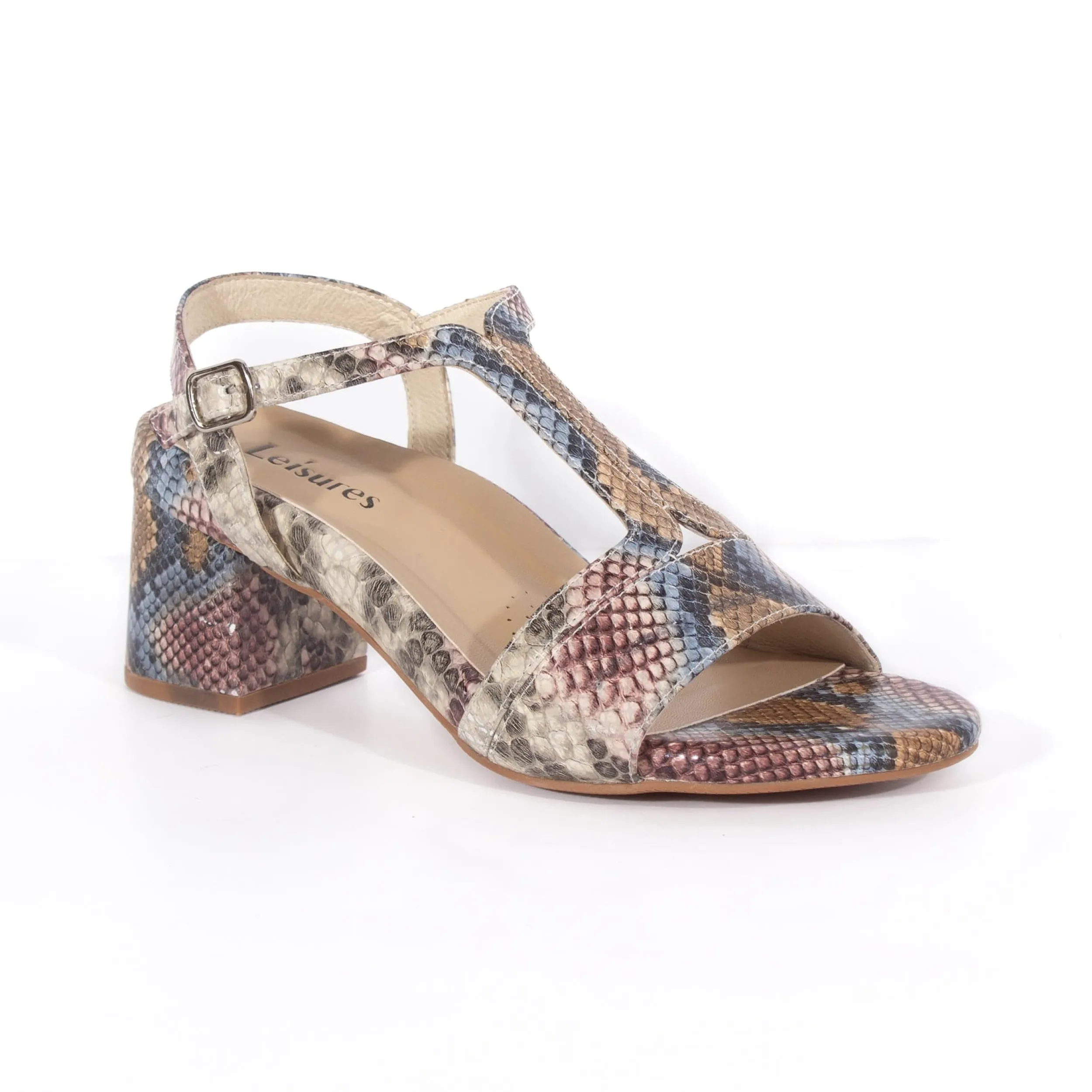 Heels | Sandals | LEISURES REID Blush Snake Multi