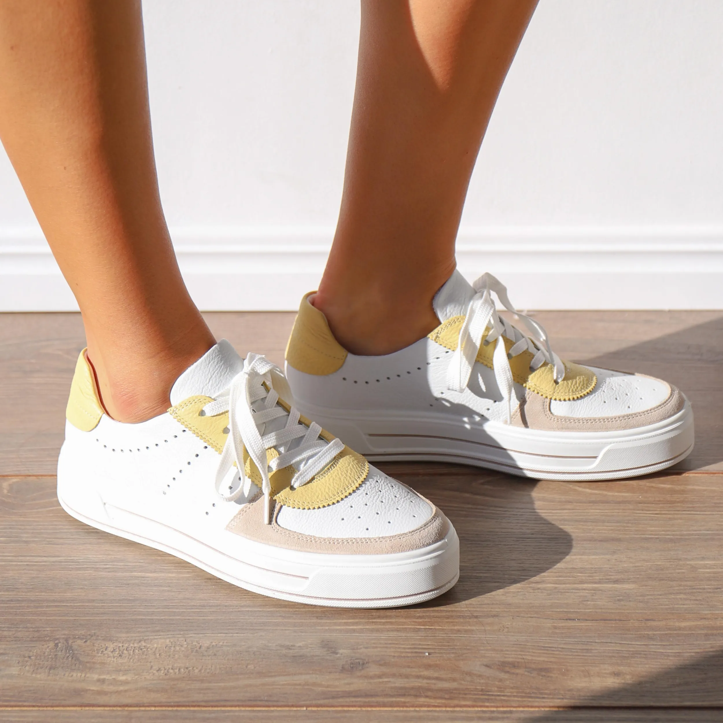 Sneakers | ARA 23007 Yellow and White